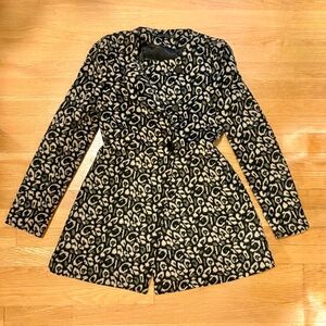 Potter's Pot Black and Cream Leopard Coat